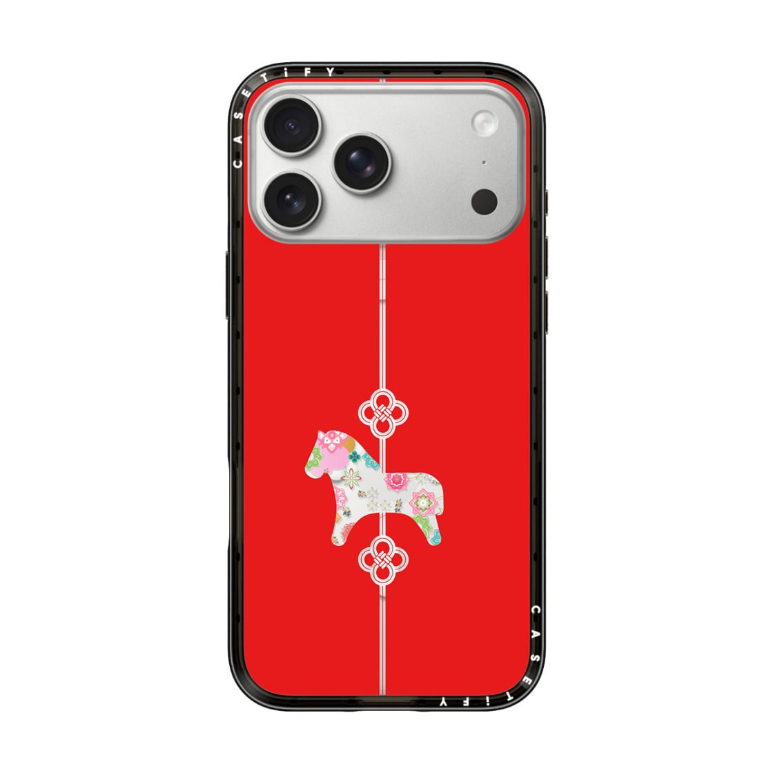 "CASETIFY Compact MagSafe Étui pour iPhone 17 Pro Max- Lucky Knot, Lucky Horse"